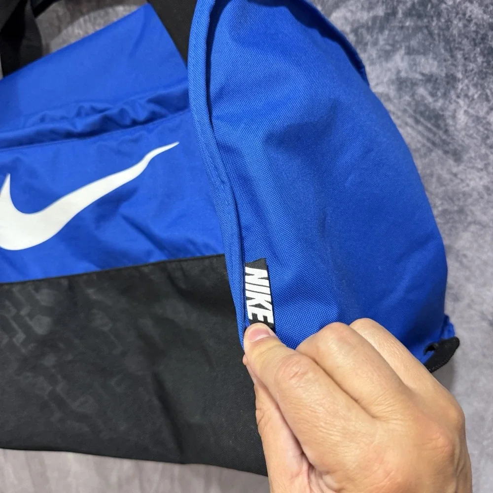 Nike Brasilia Duffel Bag Medium Royal Blue Black Gym Travel Train Sports